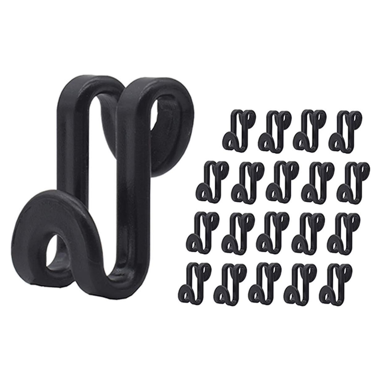 60 Ganchos Conectores para Perchas Kclongvs Ahorro Espacio Negro