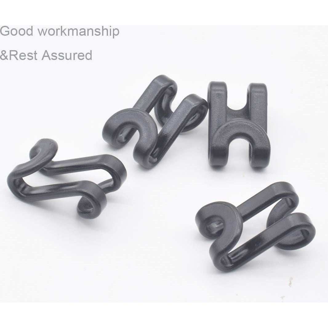 60 Ganchos Conectores para Perchas Kclongvs Ahorro Espacio Negro