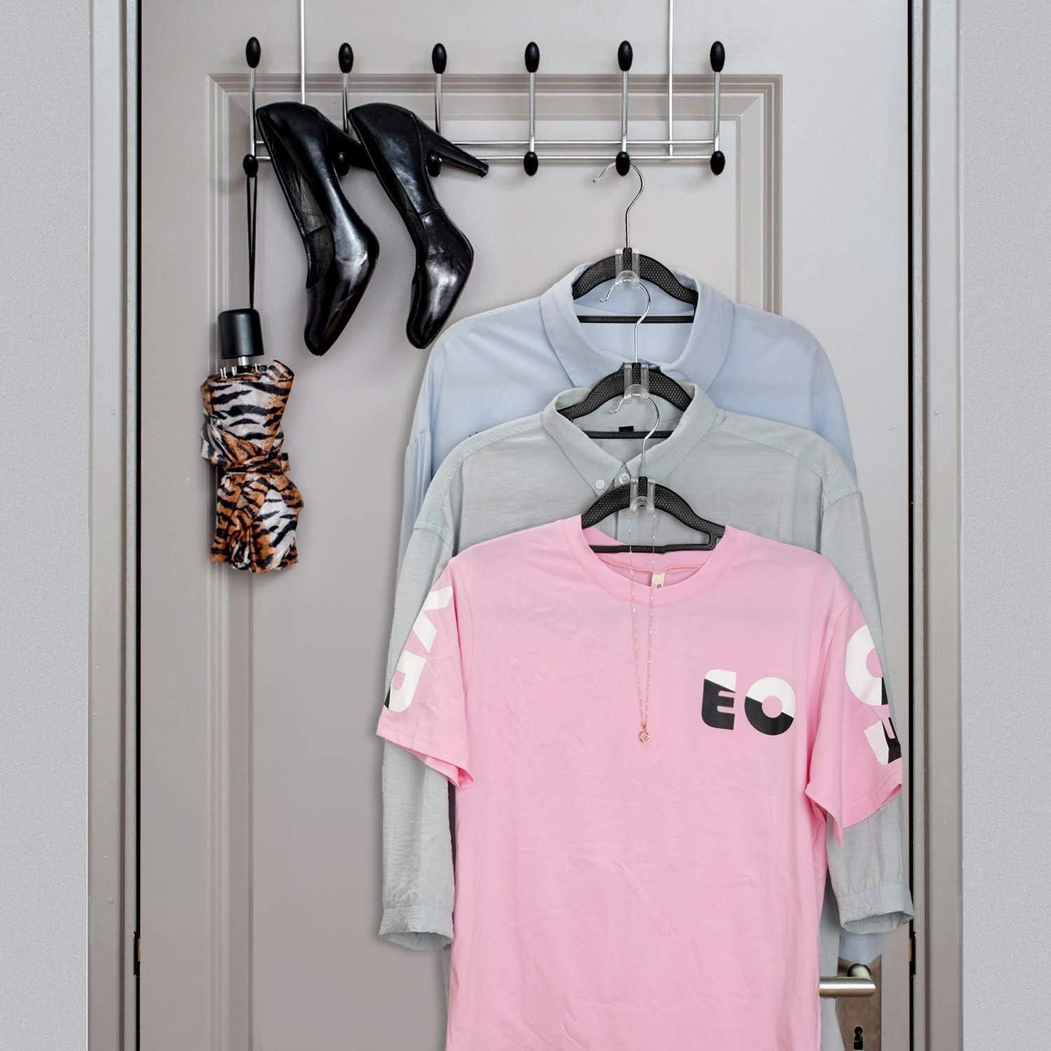 Ganchos para Perchas Mlici Transparentes Ahorra Espacio 60 Piezas