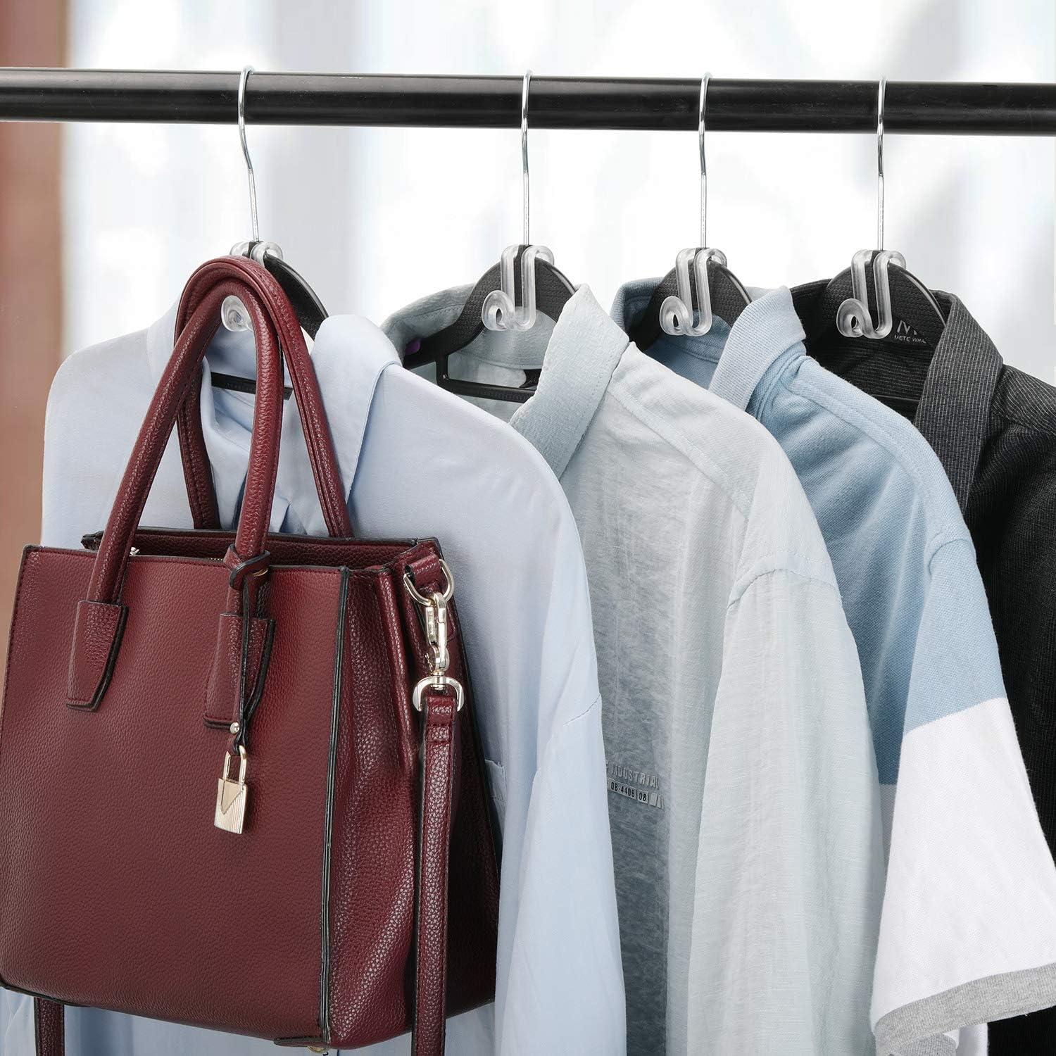 Ganchos para Perchas Mlici Transparentes Ahorra Espacio 60 Piezas