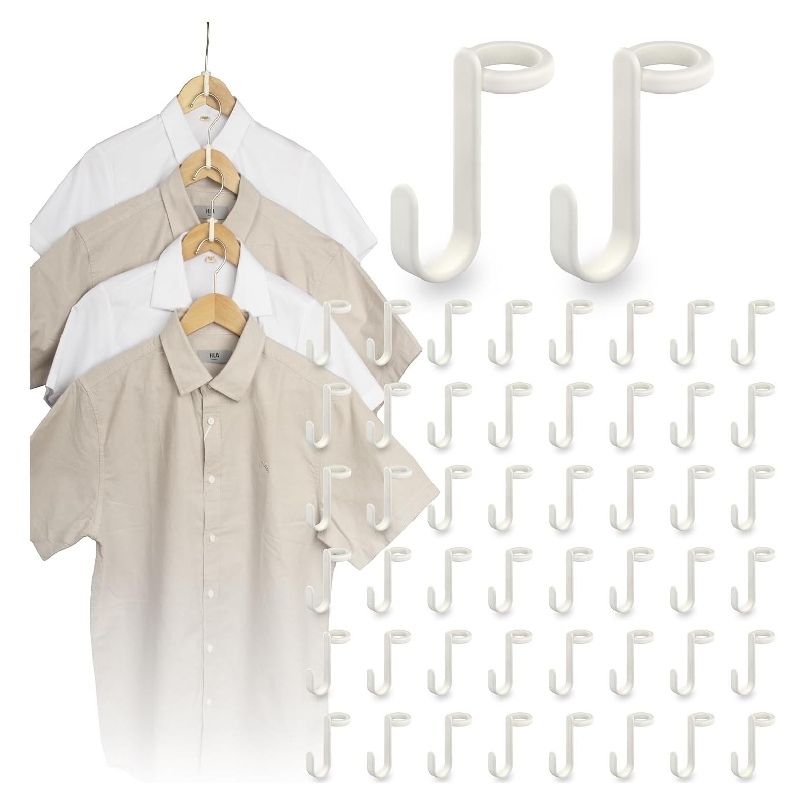 Ganchos Conectores para Perchas Vizirwpfot - 50 Piezas Ahorra Espacio