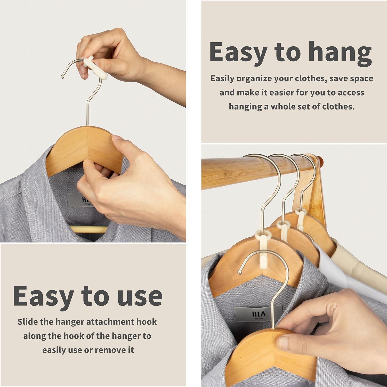 Ganchos Conectores para Perchas Vizirwpfot - 50 Piezas Ahorra Espacio