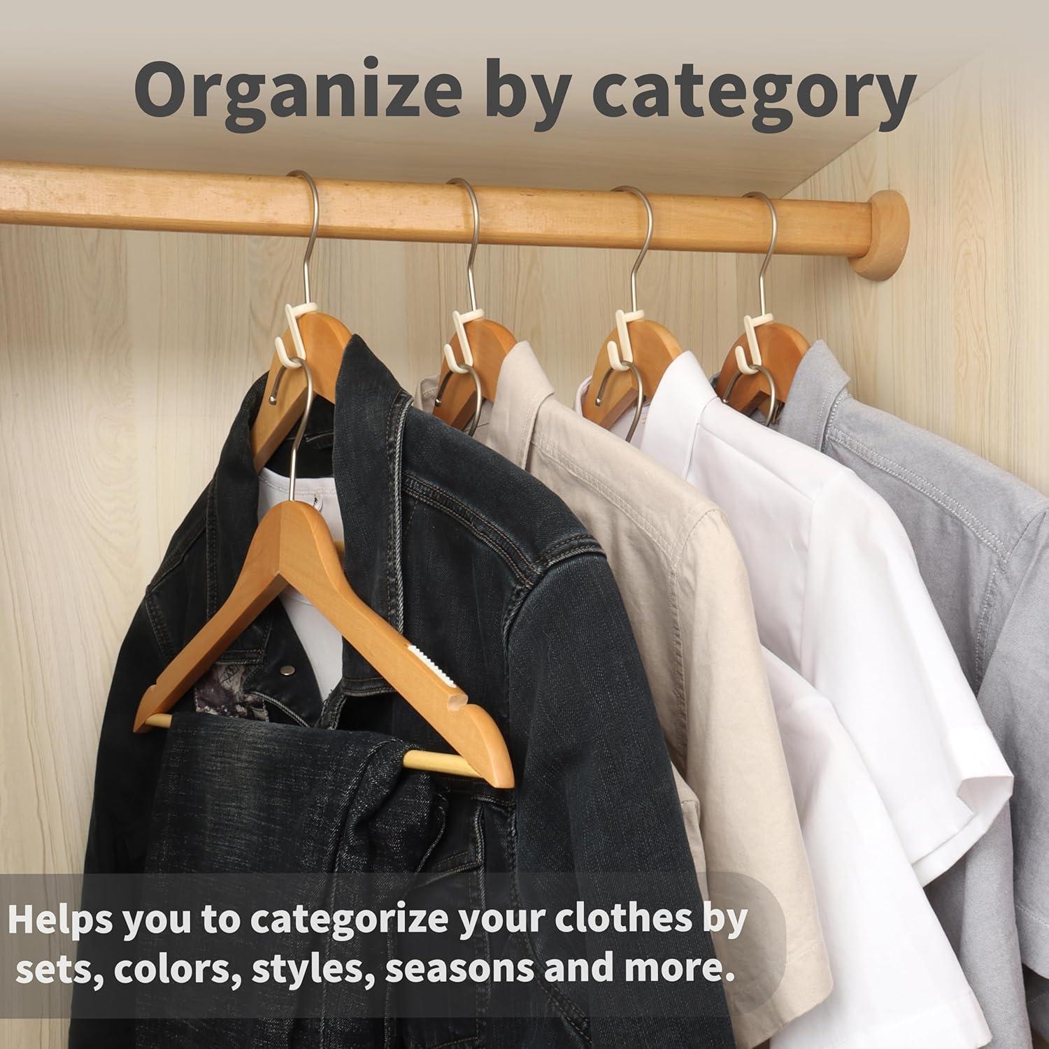 Ganchos Conectores para Perchas Vizirwpfot - 50 Piezas Ahorra Espacio