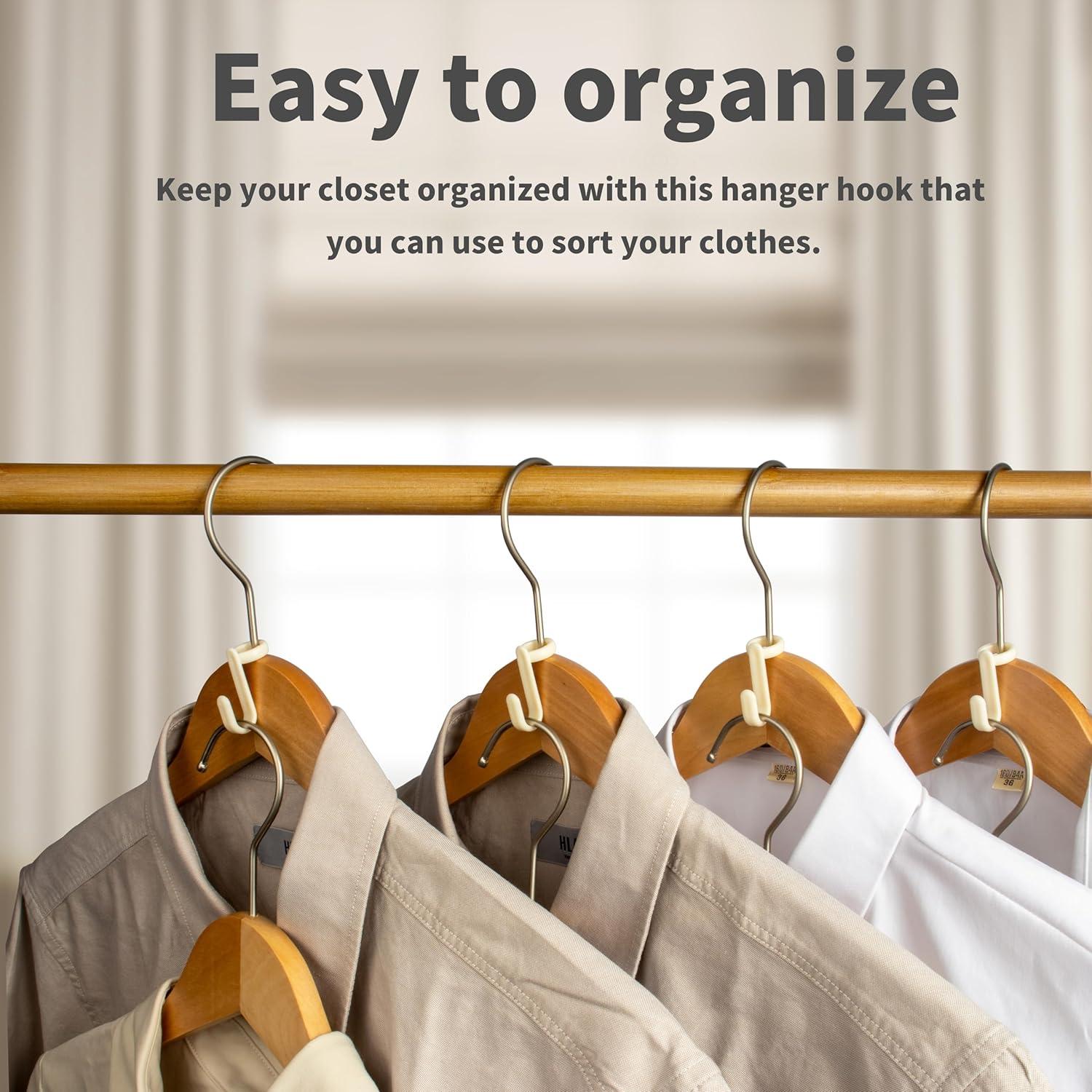 Ganchos Conectores para Perchas Vizirwpfot - 50 Piezas Ahorra Espacio