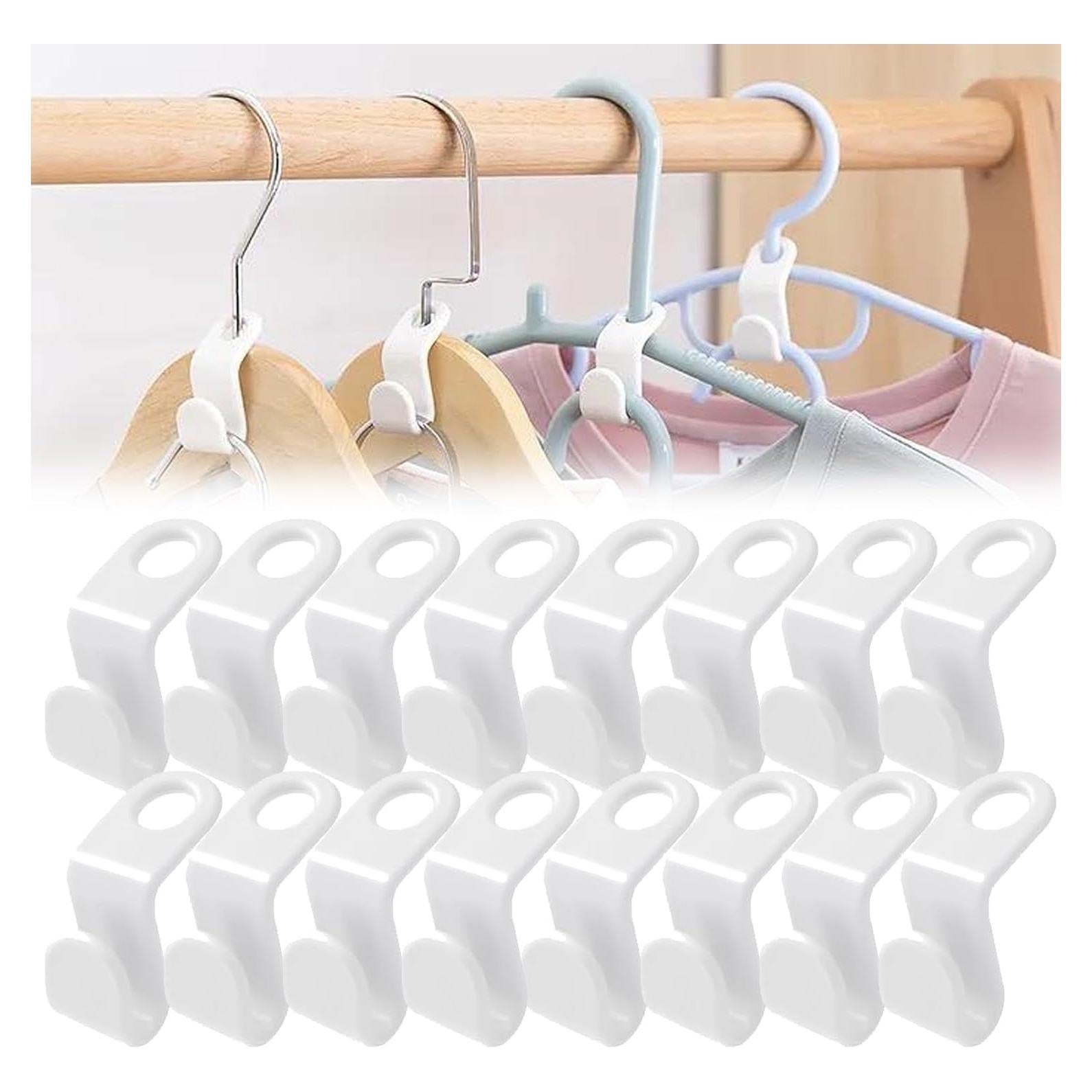 Ganchos Conectores para Perchas SpaLoo - 50 Pcs Blanco