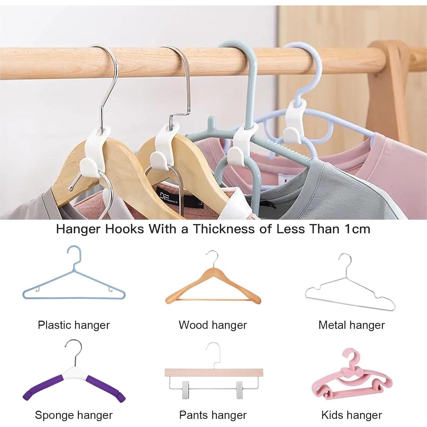 Ganchos Conectores para Perchas SpaLoo - 50 Pcs Blanco