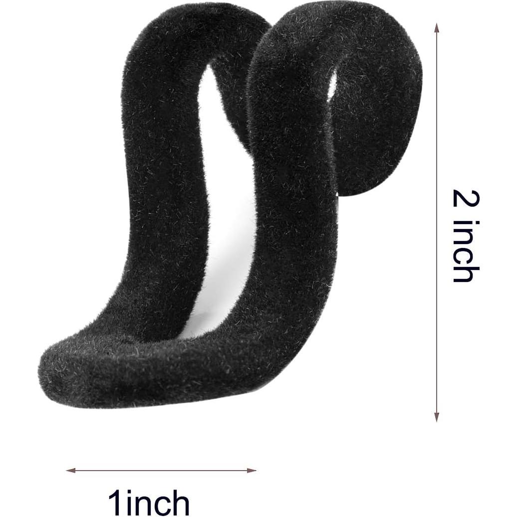 Ganchos Conectores para Perchas Mlici 60 Pcs Terciopelo Negro