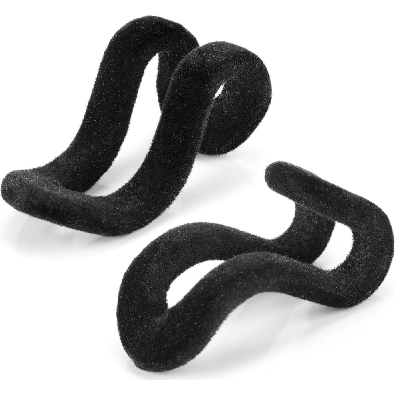 Ganchos Conectores para Perchas Mlici 60 Pcs Terciopelo Negro