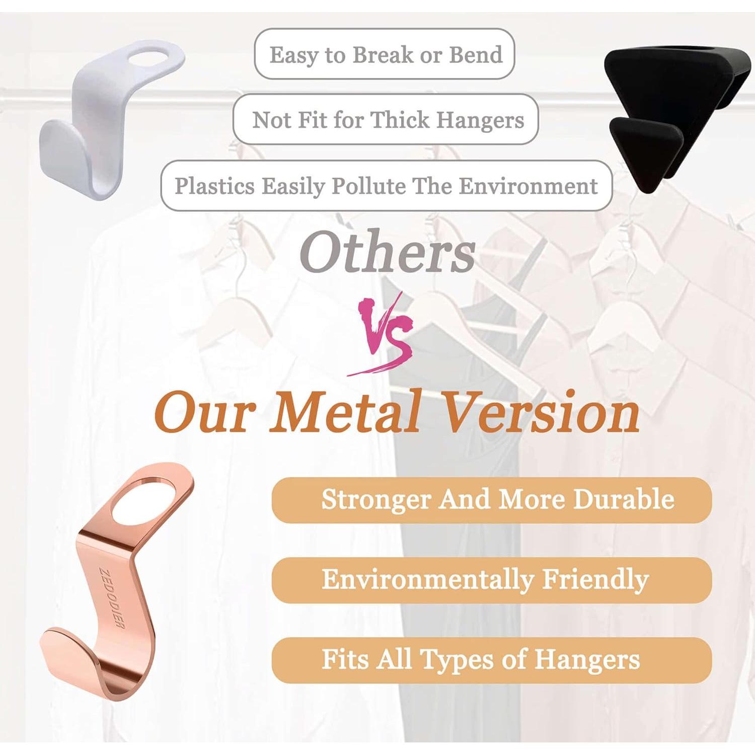 Ganchos Conectores de Perchas ZEDODIER 20 Piezas Metal Oro Rosa