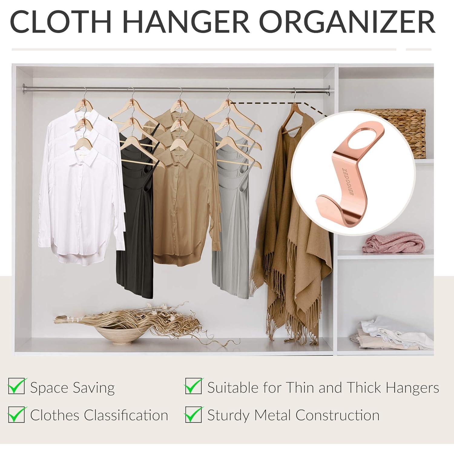 Ganchos Conectores de Perchas ZEDODIER 20 Piezas Metal Oro Rosa