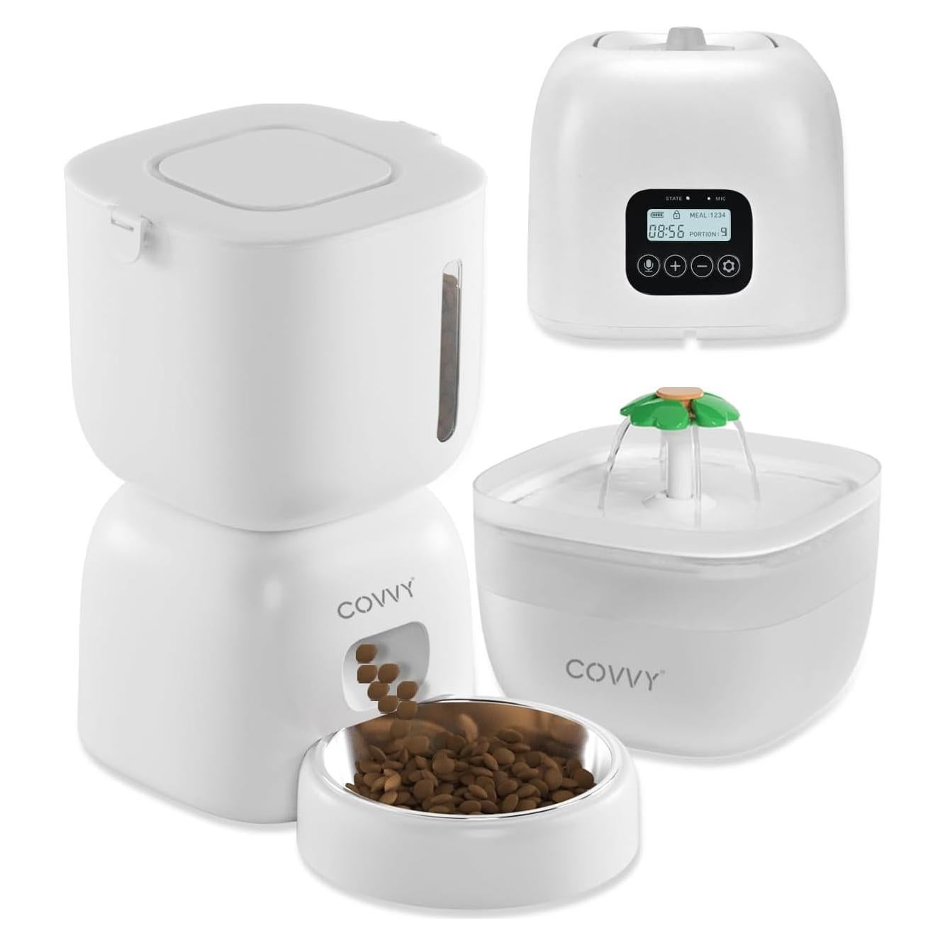 Dispensador Automático de Comida y Agua COVVY 3L LCD