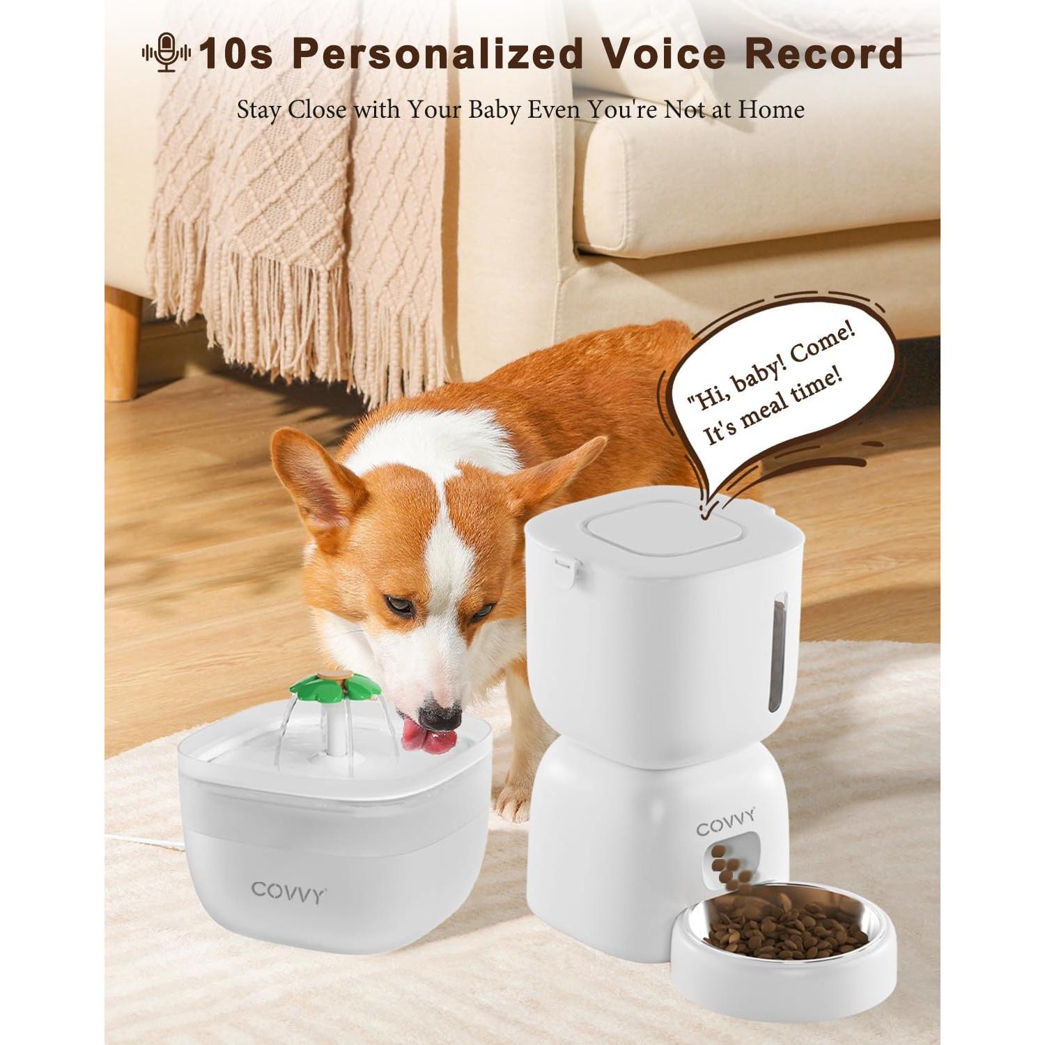 Dispensador Automático de Comida y Agua COVVY 3L LCD