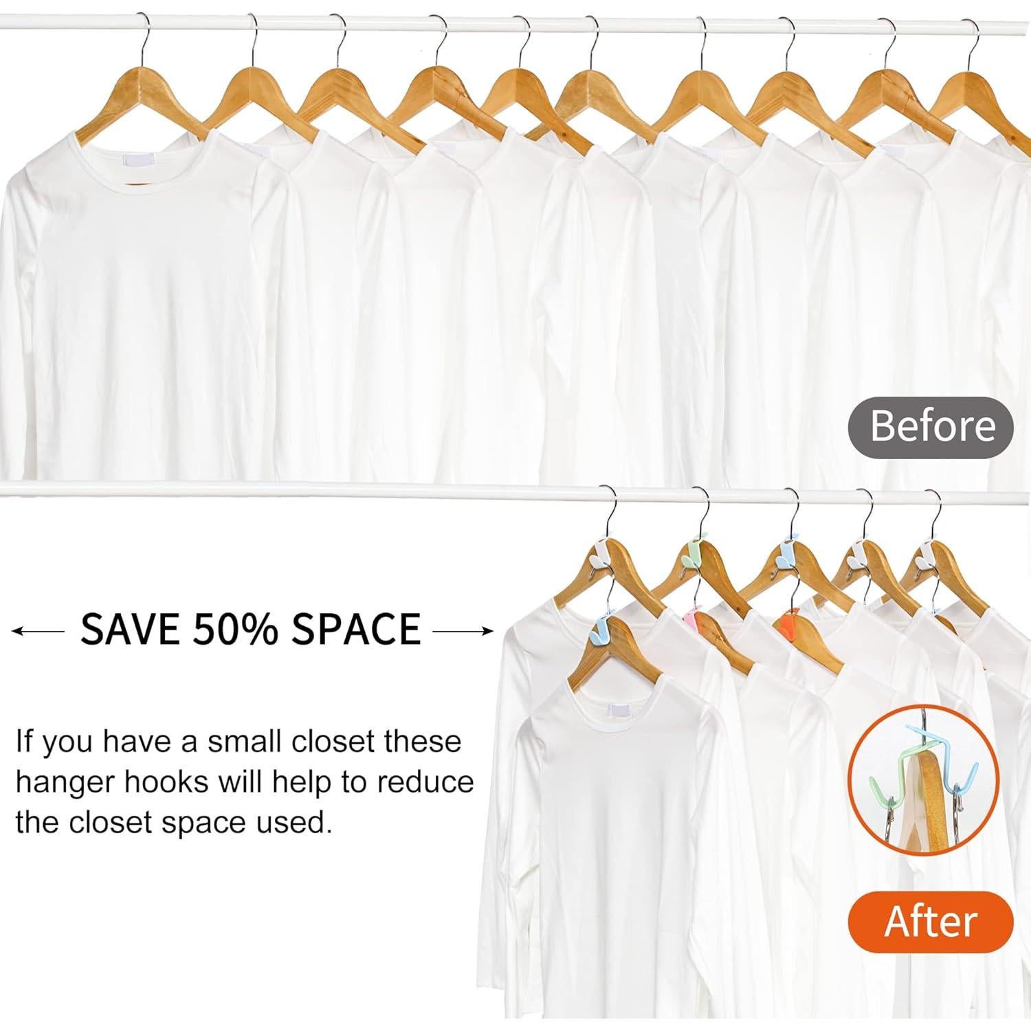 Ganchos Extensores SLMT 50PCS Ahorra Espacio para Closet