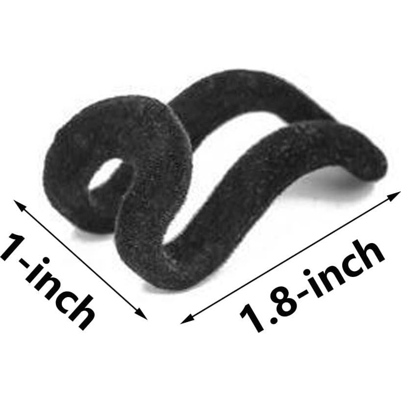 Ganchos Conectores de Terciopelo WARMBUY, 40 Piezas, Negro