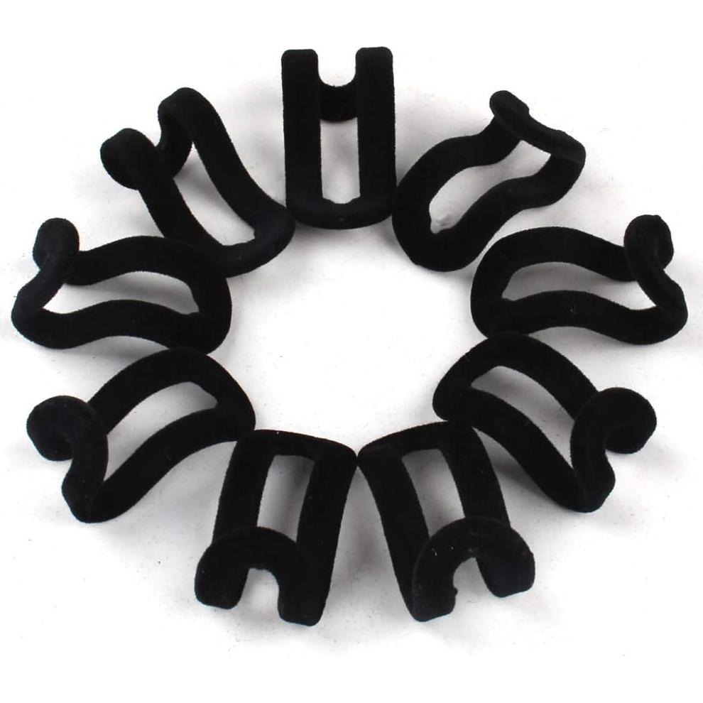 Ganchos Conectores de Terciopelo WARMBUY, 40 Piezas, Negro