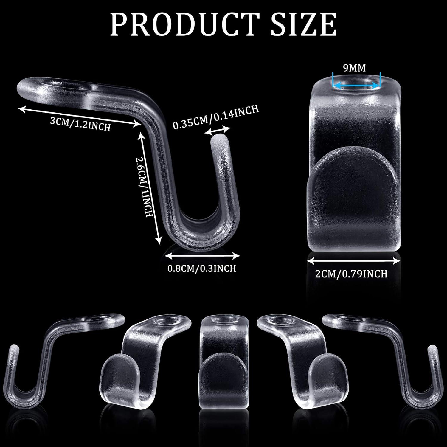 Ganchos Conectores de Perchas Jetec 48 Piezas Transparentes