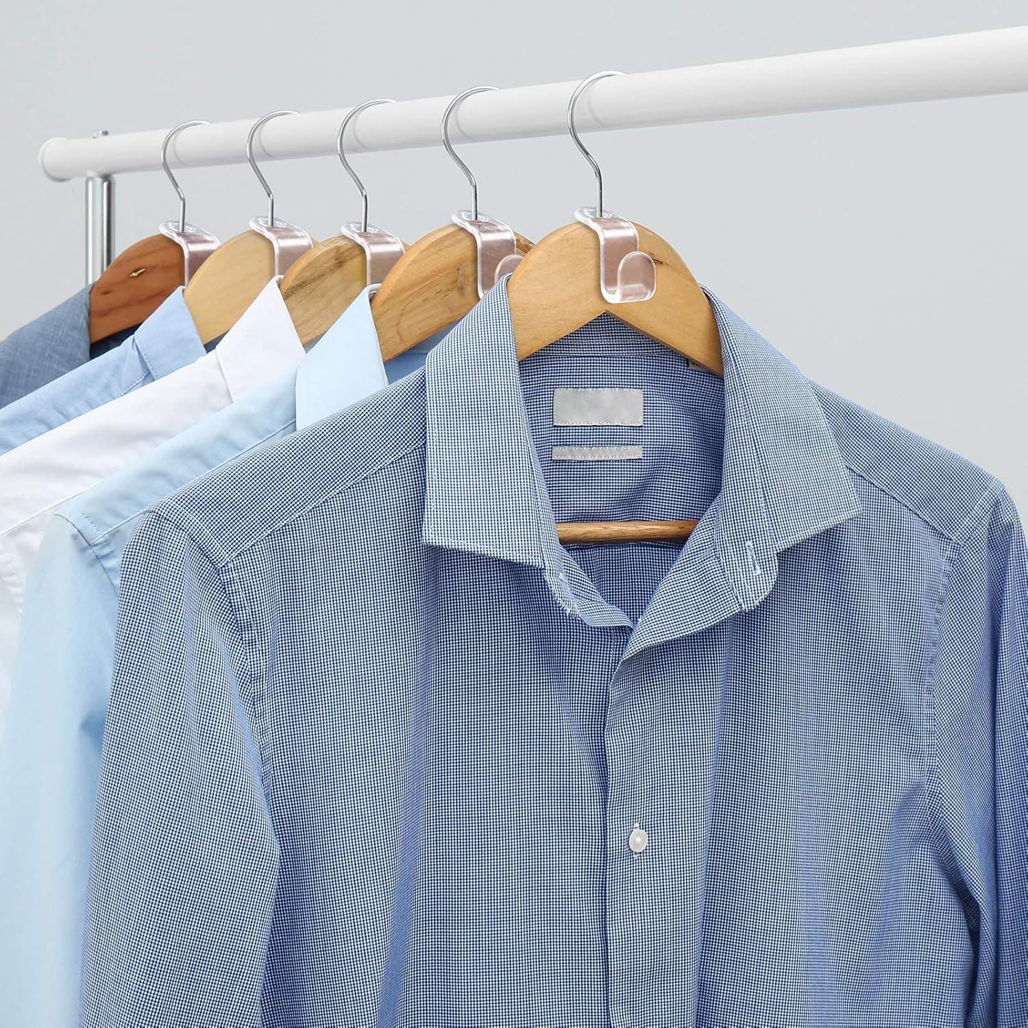 Ganchos Conectores de Perchas Jetec 48 Piezas Transparentes