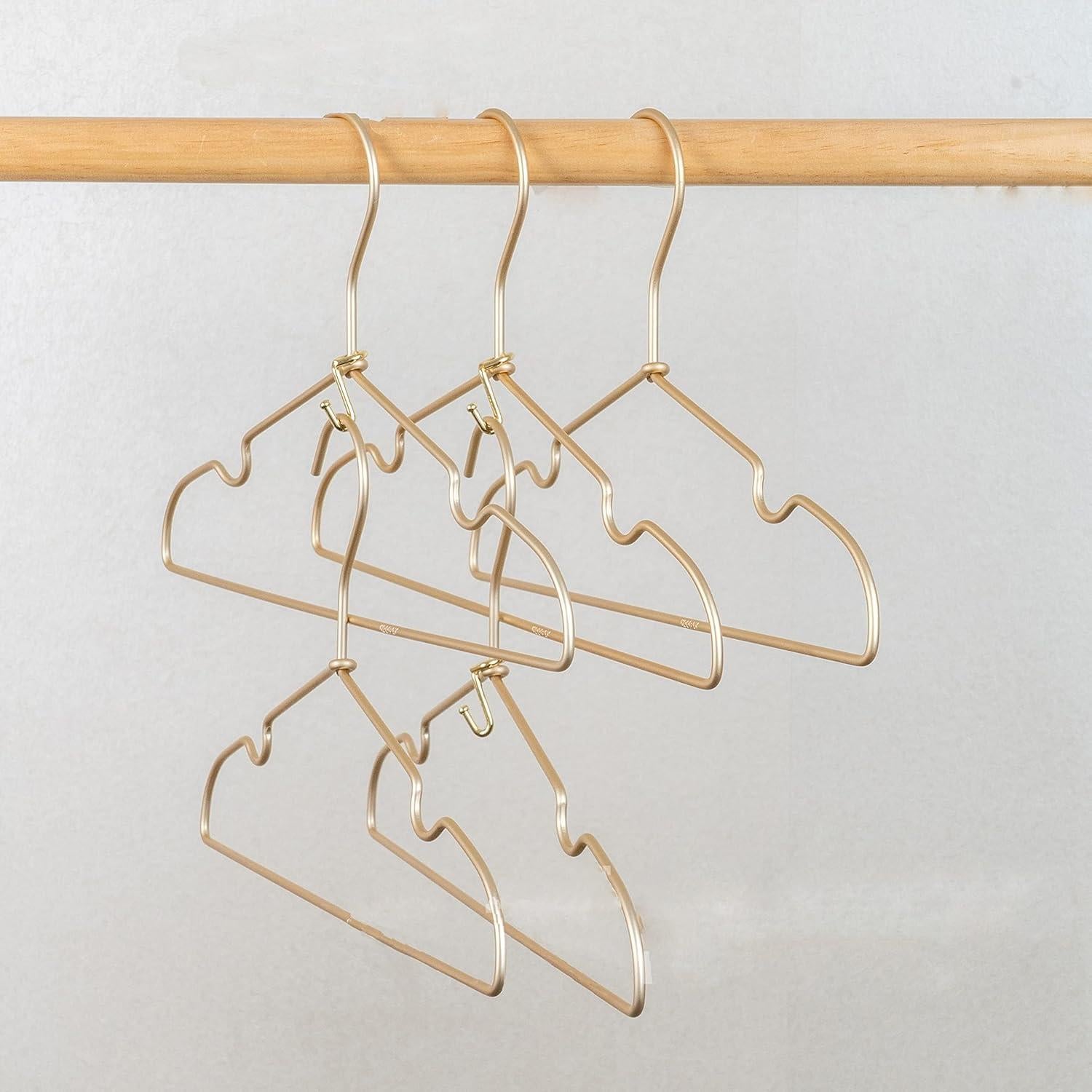 Perchas de Metal Dorado Koobay - Paquete de 36 Ganchos Organizadores