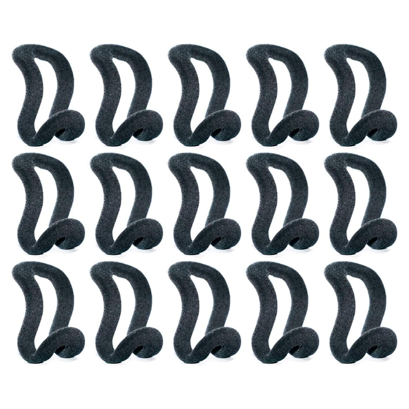 50 Ganchos en Cascada KISEER para Perchas de Ropa - Negro