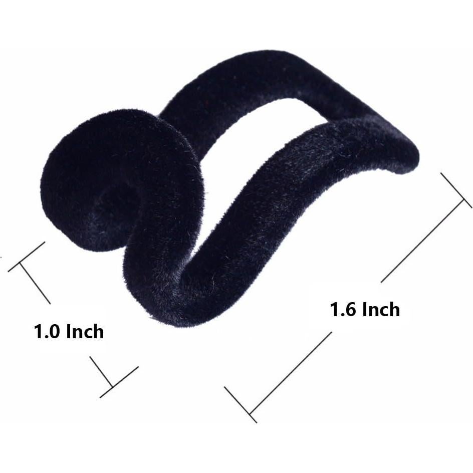 50 Ganchos en Cascada KISEER para Perchas de Ropa - Negro