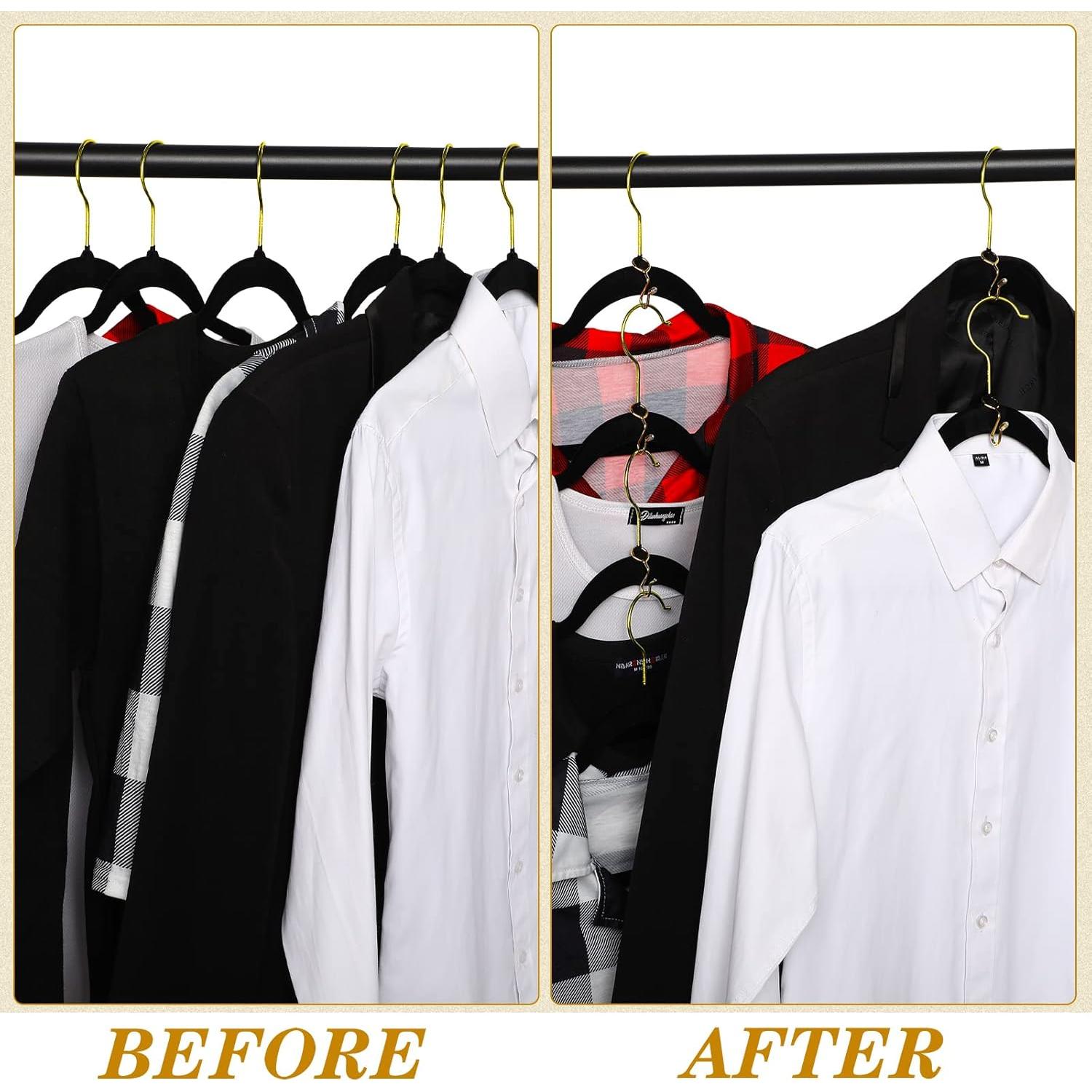 Ganchos Conectores de Perchas Sratte 50 Piezas Dorado