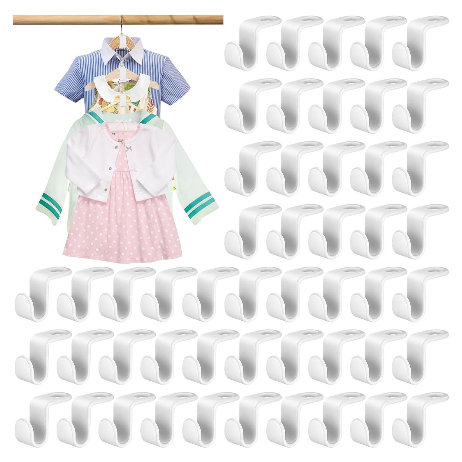 Ganchos Conectores para Perchas HexinYigjly - 50 Clips Ahorradores de Espacio