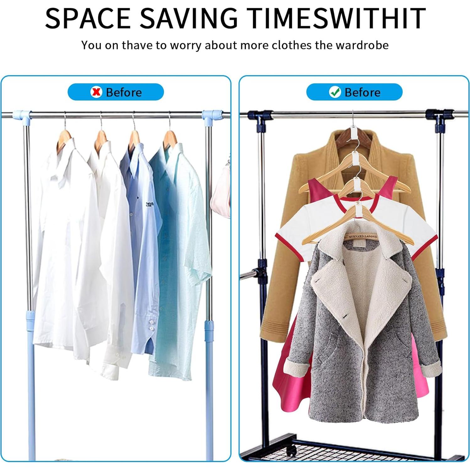 Ganchos Conectores para Perchas HexinYigjly - 50 Clips Ahorradores de Espacio