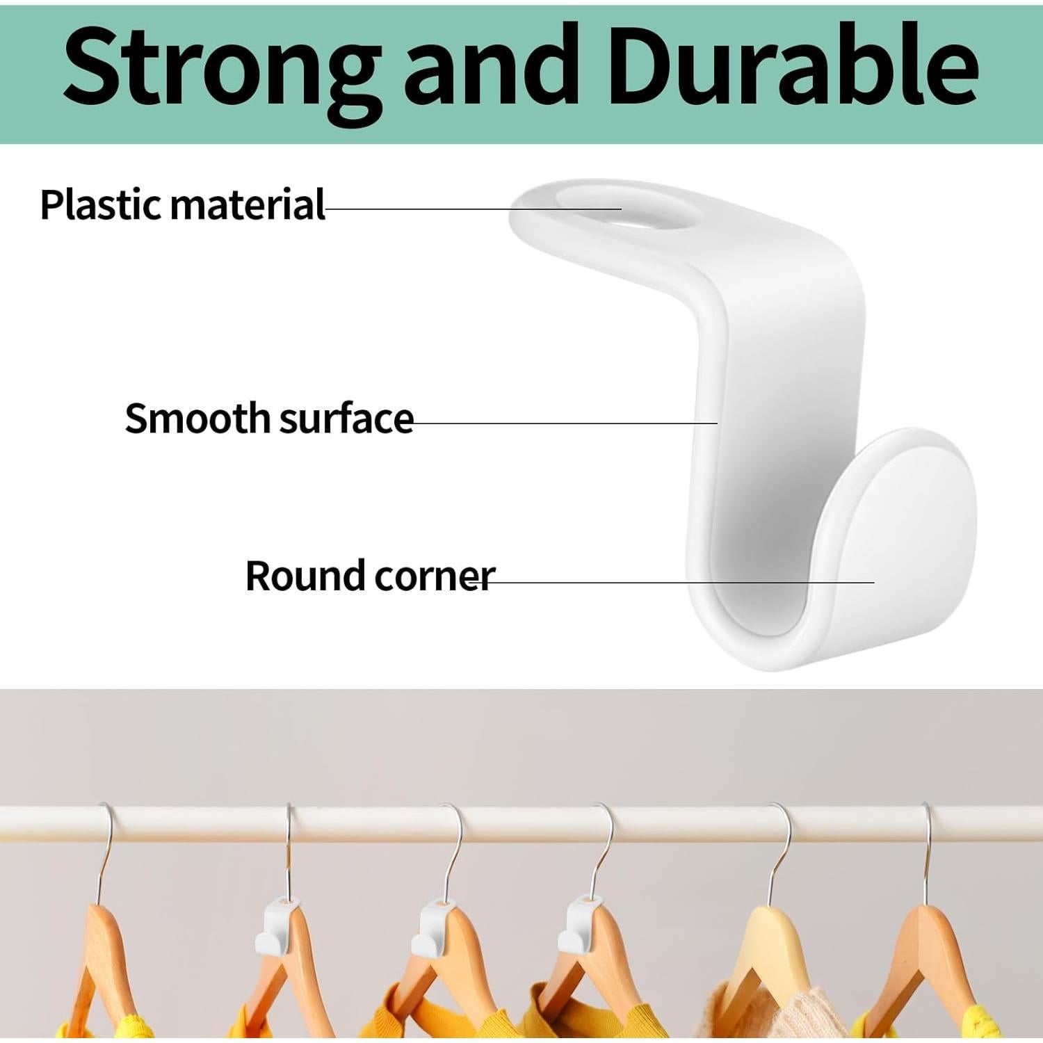 Ganchos Conectores para Perchas HexinYigjly - 50 Clips Ahorradores de Espacio