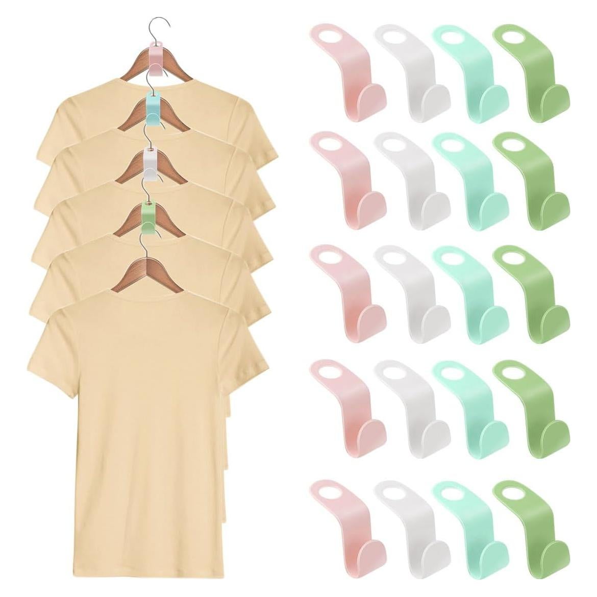 50 Ganchos Conectores para Perchas TKYPZY - Multicolor