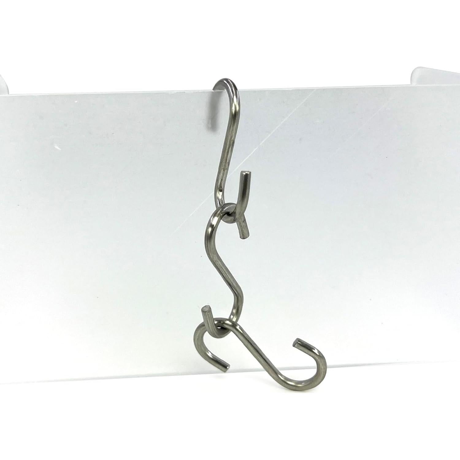 200 Ganchos en S de Acero Inoxidable Vafon 2.54 cm Plata