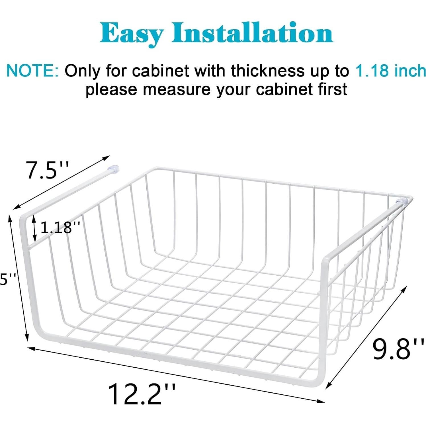 Cestas de Almacenamiento Colgantes Tebery 4 Piezas Blanco