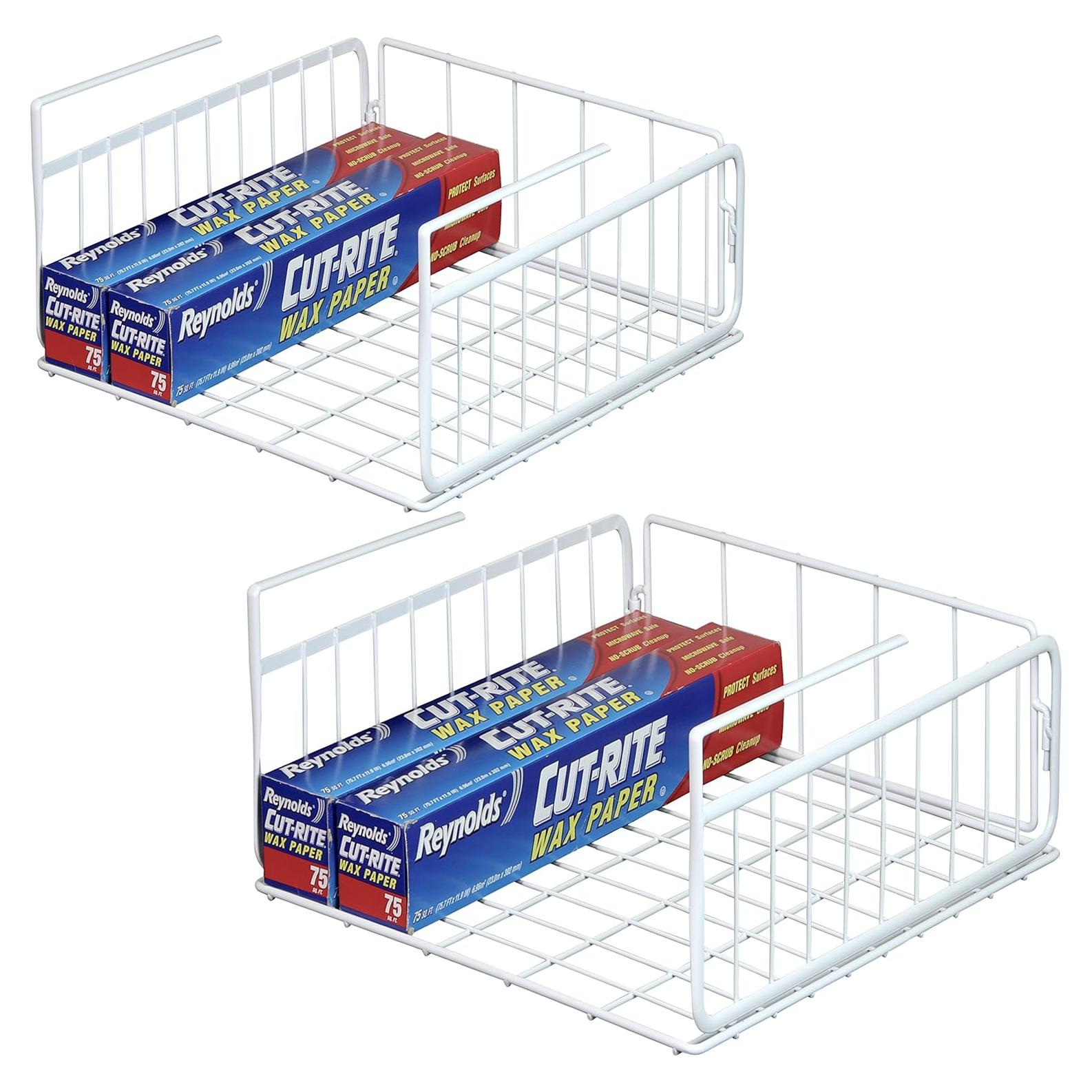 Cesta Bajo Estante Simple Houseware Blanca - 2 Paquetes