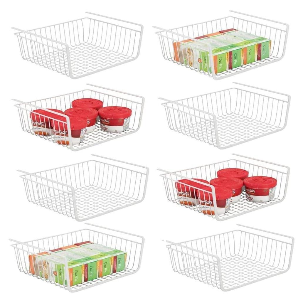 8 Cestas Colgantes Bajo Estante Ankuce 35.5x26.9 cm Organizador
