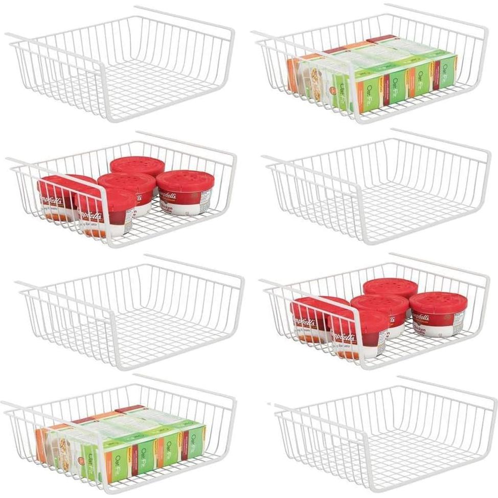 8 Cestas Colgantes Bajo Estante Ankuce 35.5x26.9 cm Organizador