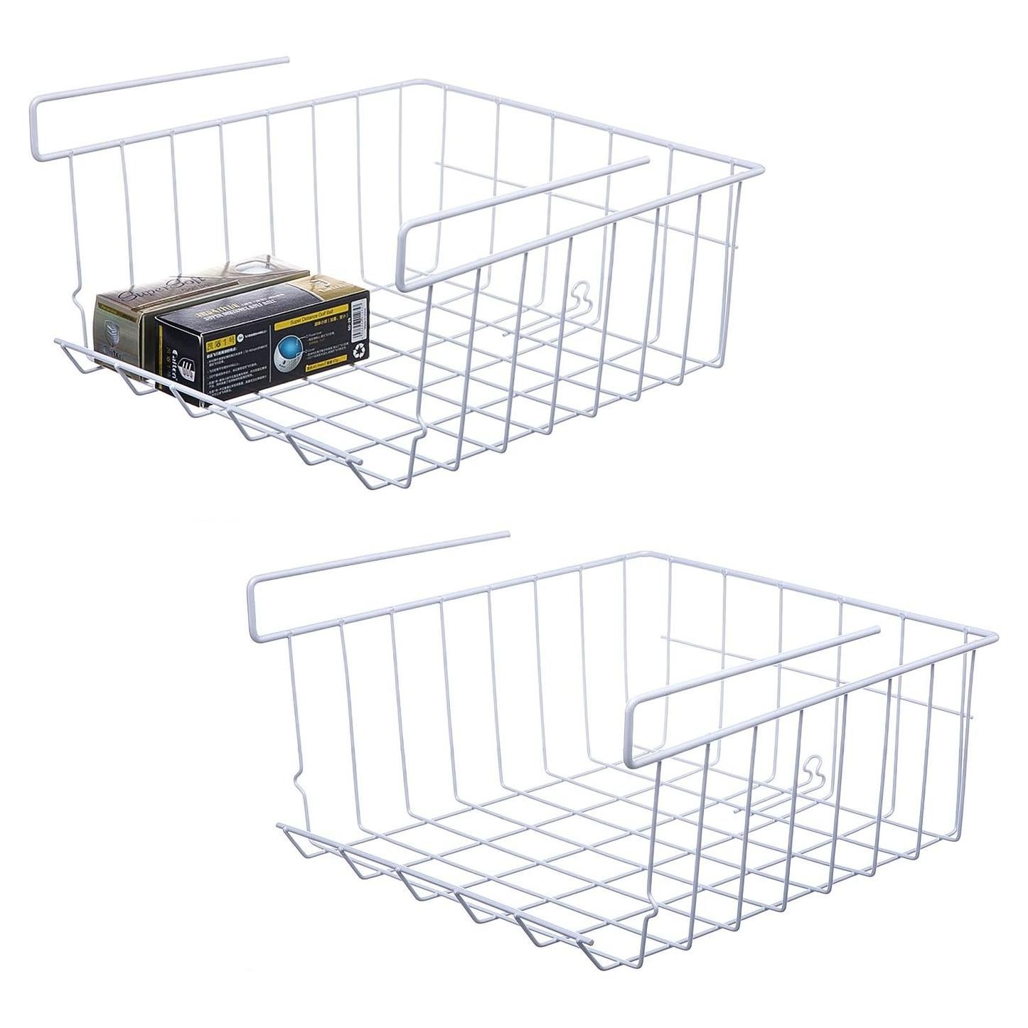 Cestas de Almacenamiento Colgantes Lonians - 2 Paquetes Blancas