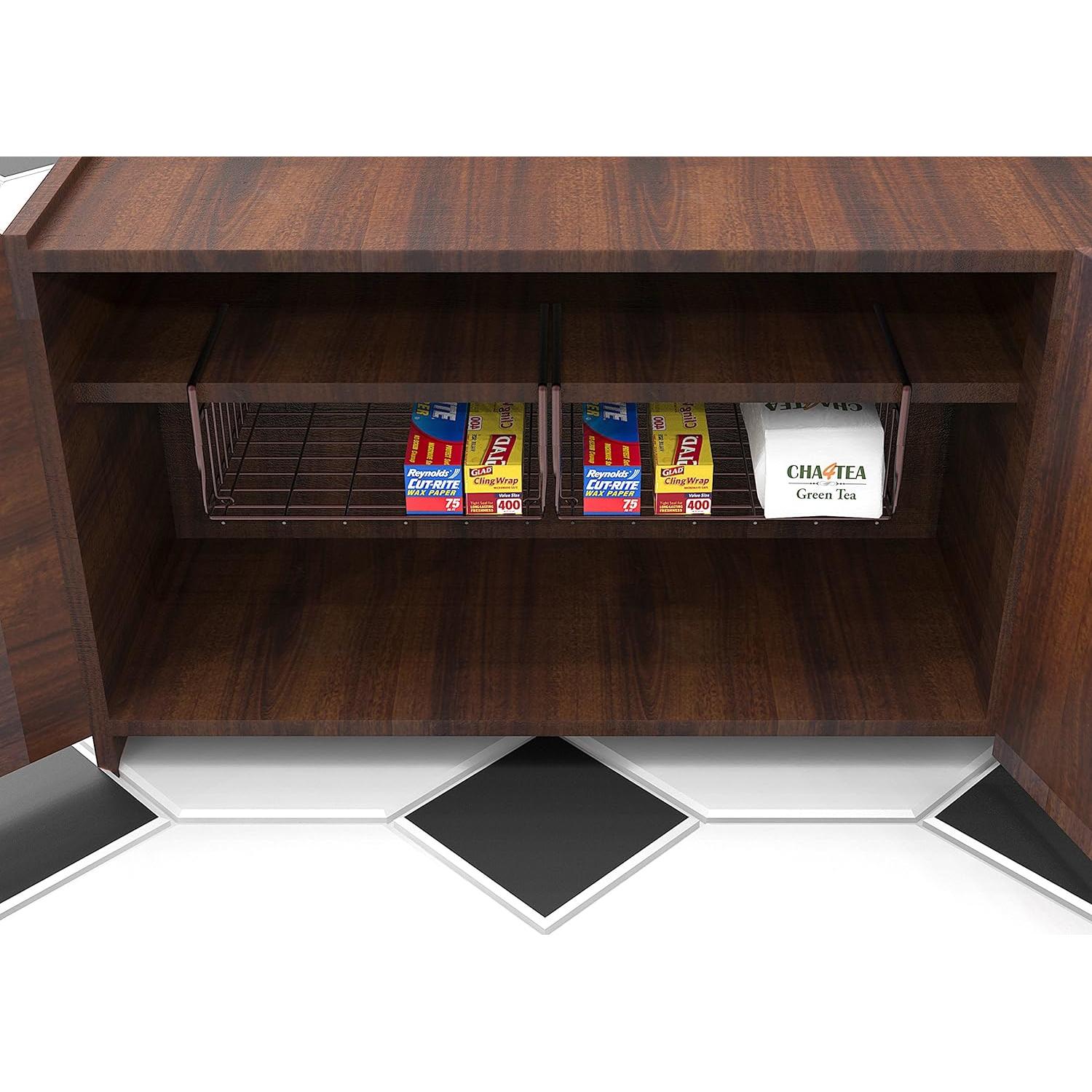 Cesta Bajo Estante Simple Houseware Bronce 2 Paquete