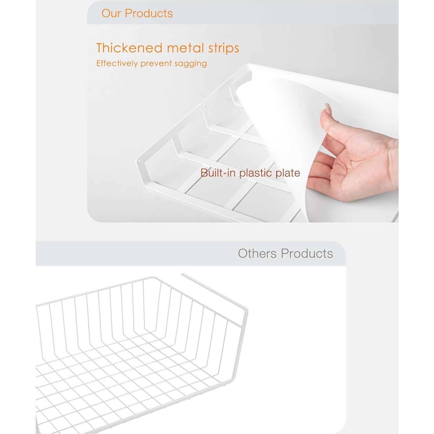 Cesta de Almacenamiento Colgante Abitrothy 2 Paquete Blanca