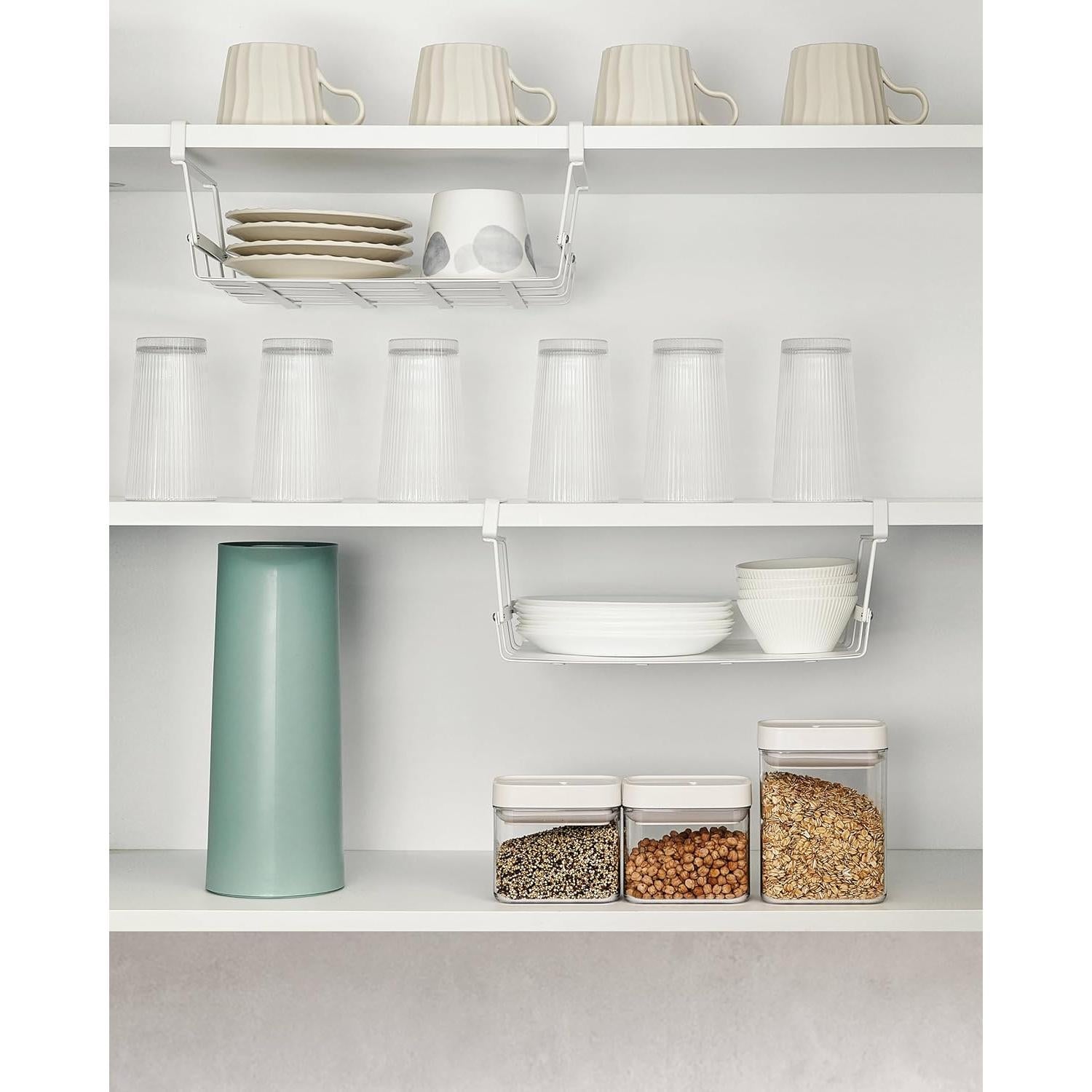 Cesta de Almacenamiento Colgante Abitrothy 2 Paquete Blanca