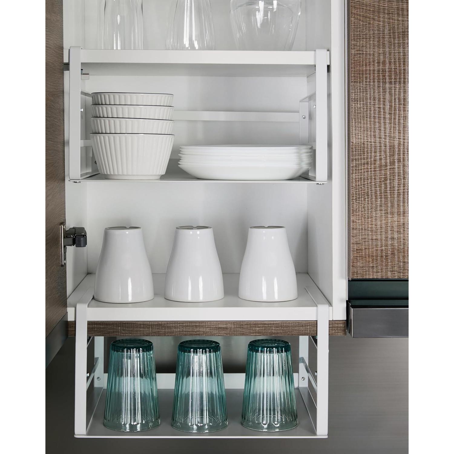 Organizador Bajo Estante Nxconsu 2 Pack Blanco 25x34 cm