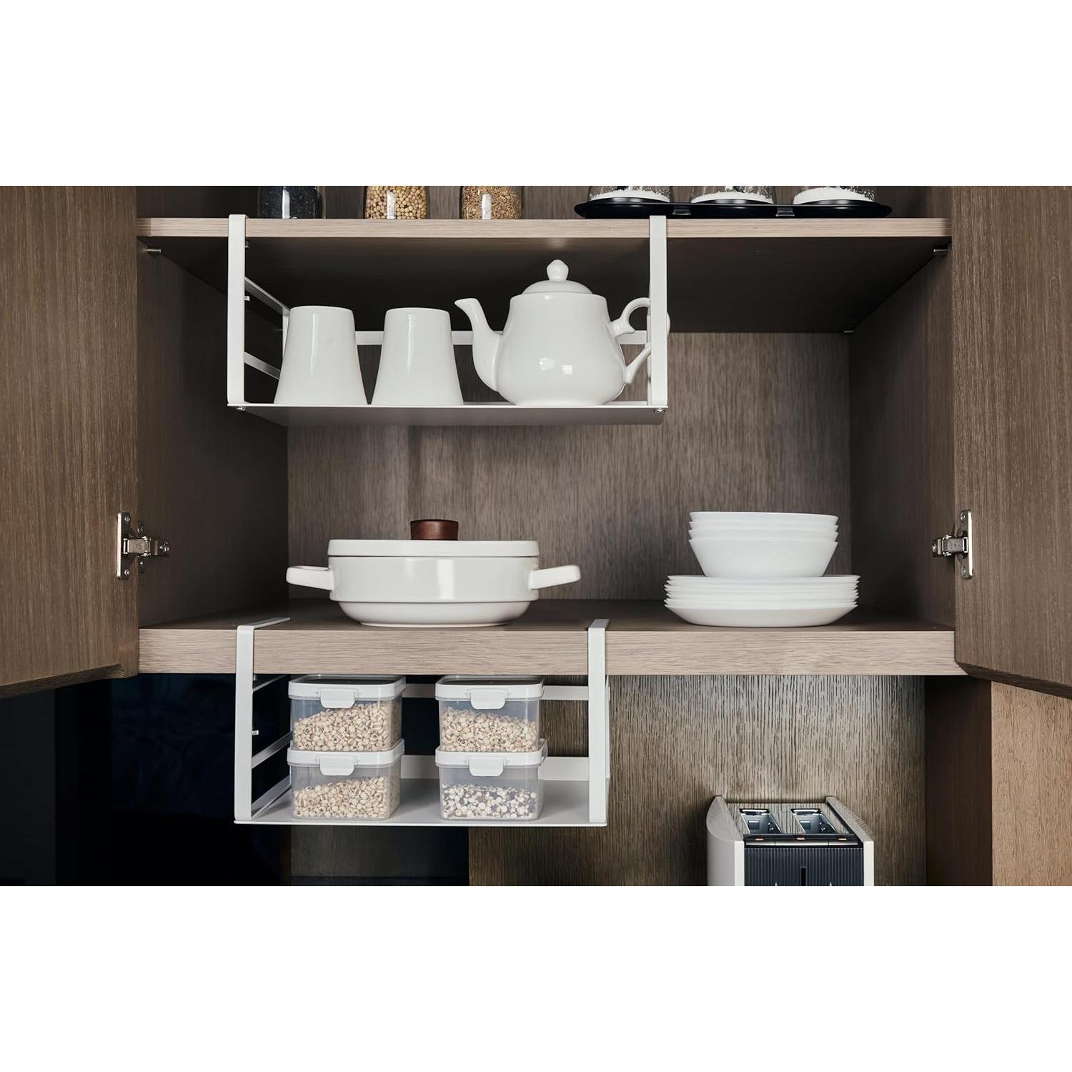 Organizador Bajo Estante Nxconsu 2 Pack Blanco 25x34 cm