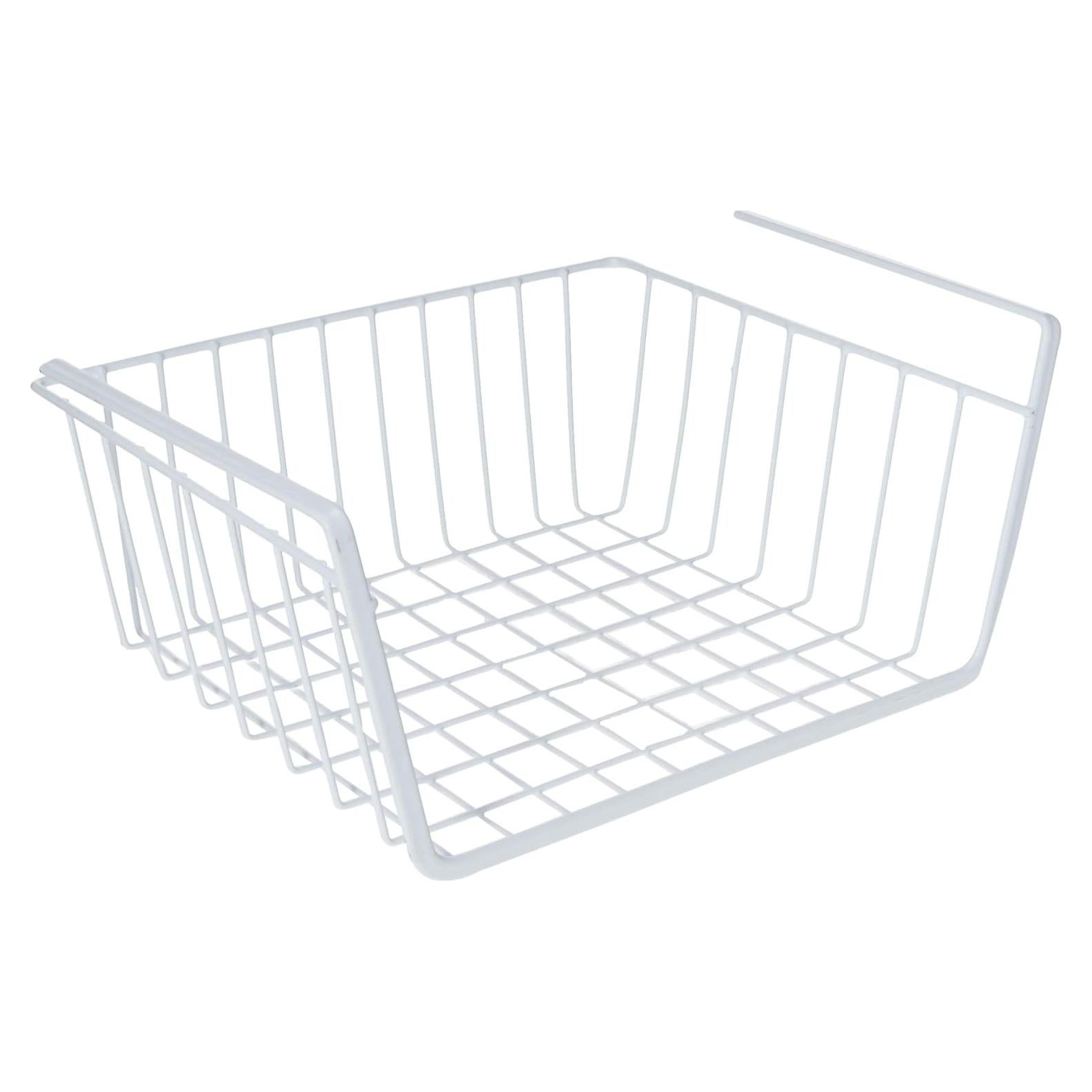 Cesta de Almacenamiento Home Basics Blanca 30.5x25.4x14 cm