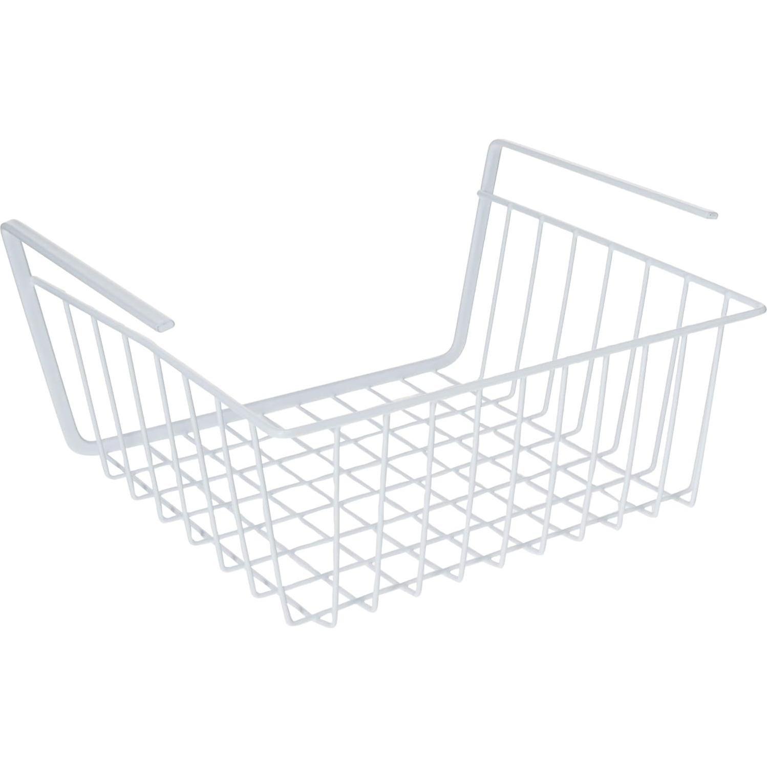 Cesta de Almacenamiento Home Basics Blanca 30.5x25.4x14 cm