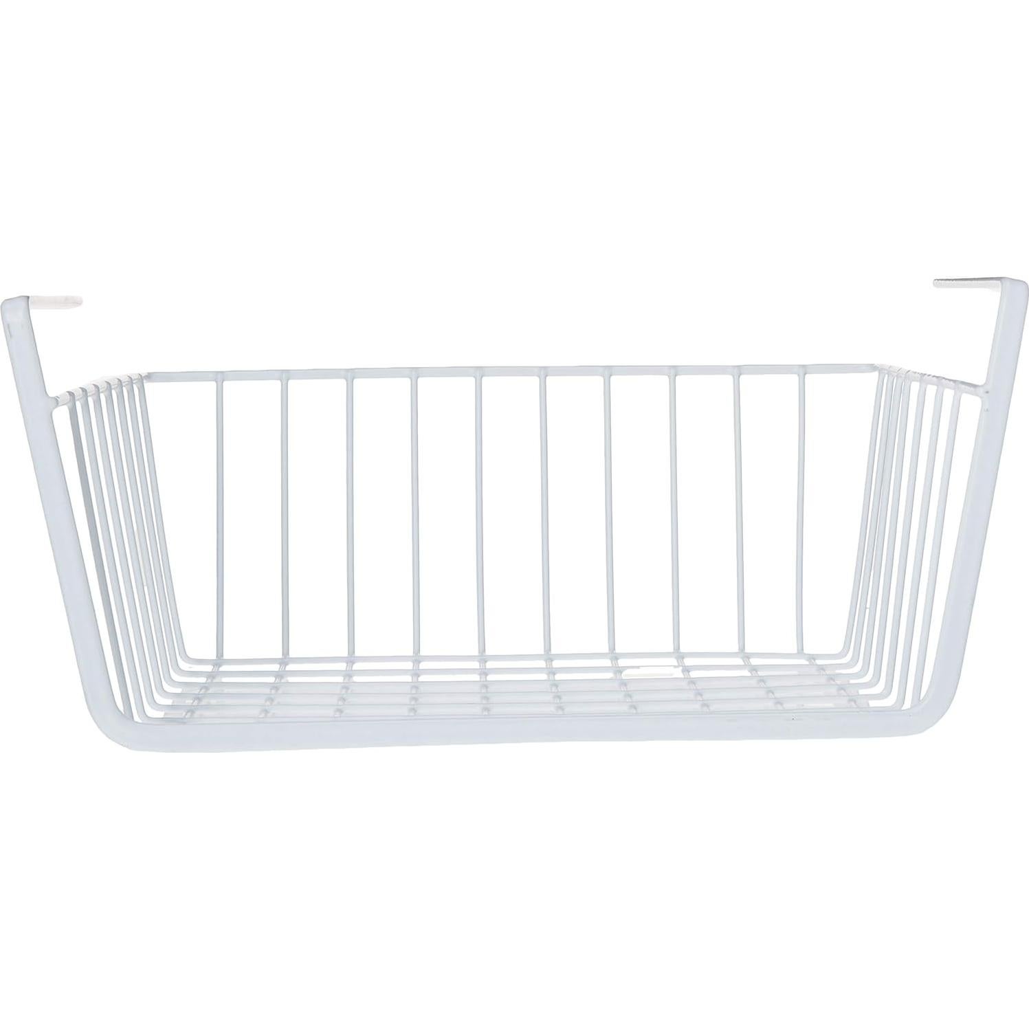Cesta de Almacenamiento Home Basics Blanca 30.5x25.4x14 cm