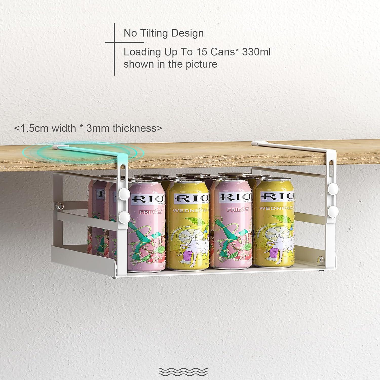 Organizador de Canasta de Metal HENGI 2 Paquete Ajustable Blanco