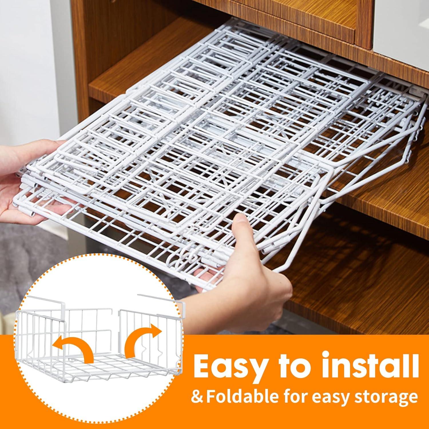 Cestas de Almacenamiento Plegables PowerKing, 2 Paquete, Blanco