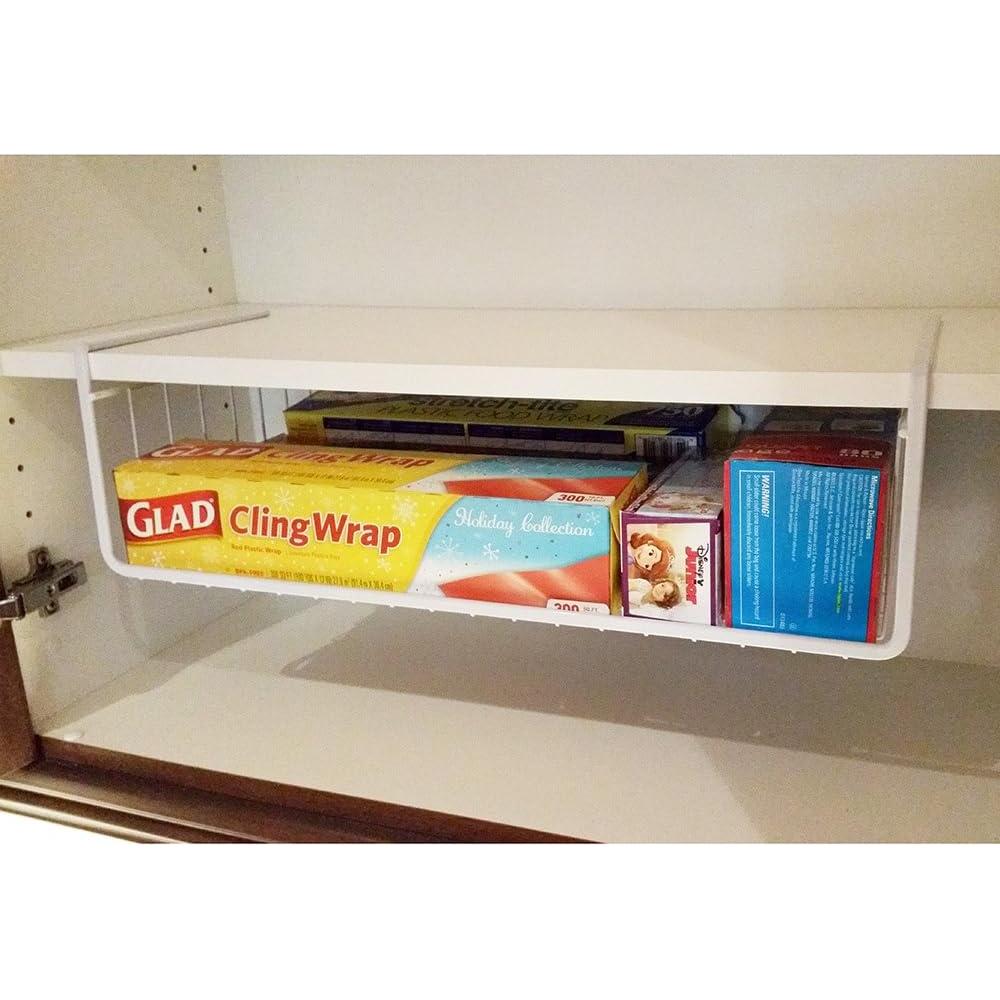 Cesta de Almacenamiento Colgante Hogar Moderno 48 cm Metal Blanca