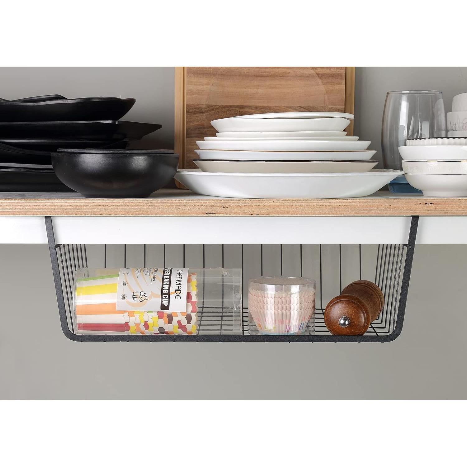 Cesta de Almacenamiento Colgante GENIYA 6PCS 40.9x25.4cm Negra