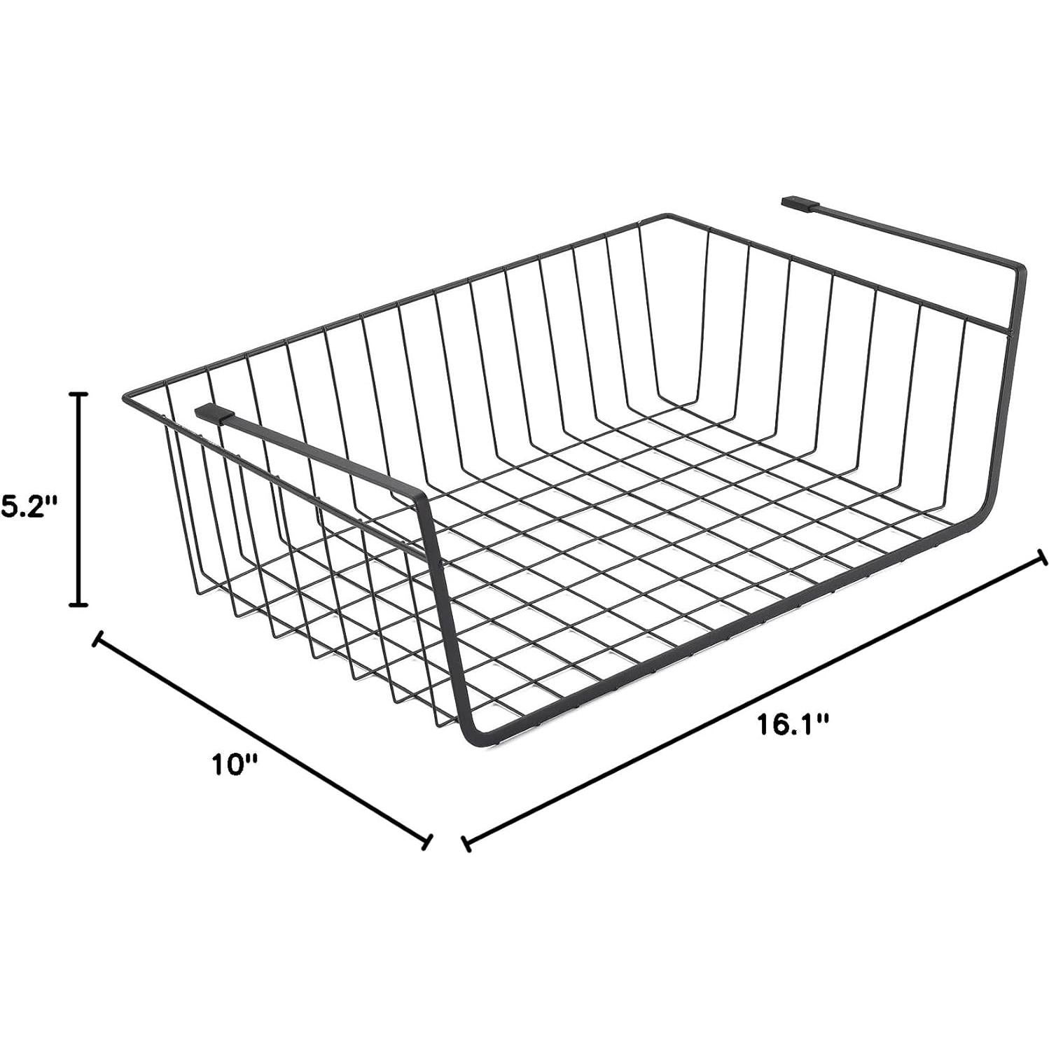 Cesta de Almacenamiento Colgante GENIYA 6PCS 40.9x25.4cm Negra