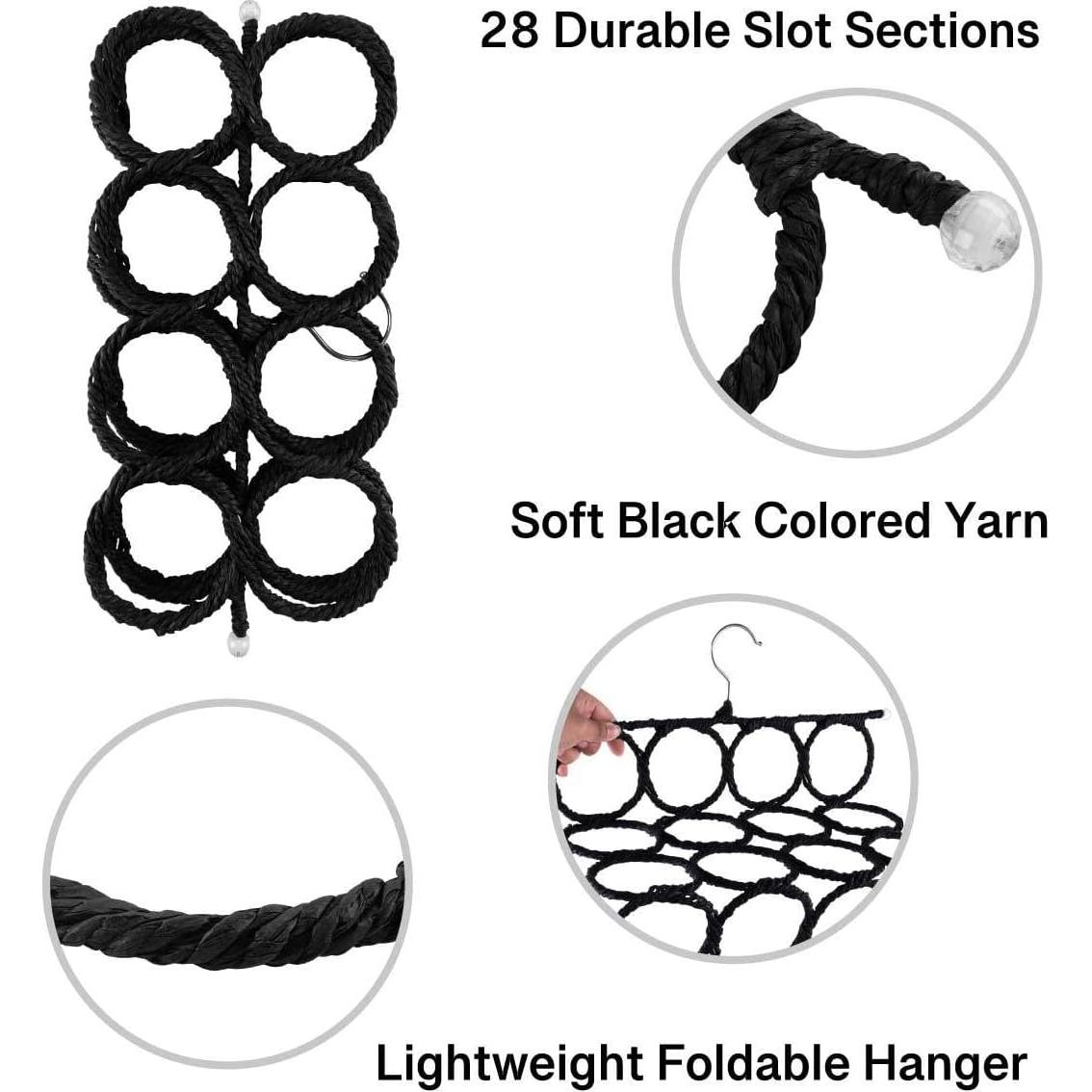 Perchero Plegable Super Z Outlet 28 Agujeros Negro Organizador