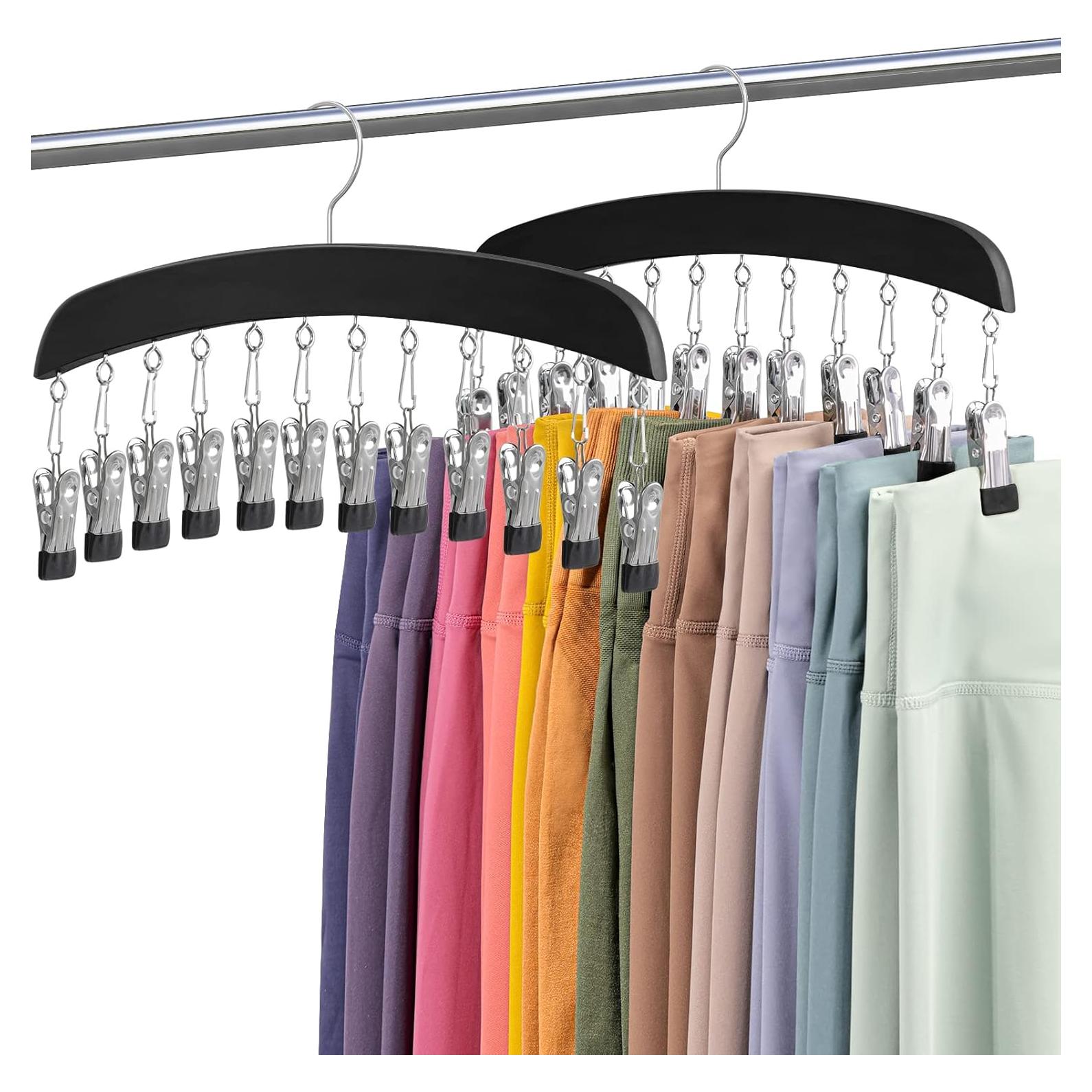 Perchas para Leggings MEILIDY, Organizador de Madera 2 Pcs